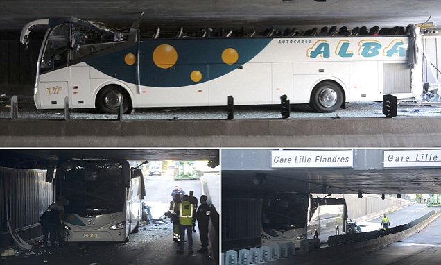 Atap Bus Wisata Pelajar Spanyol Hantam Terowongan di Prancis
